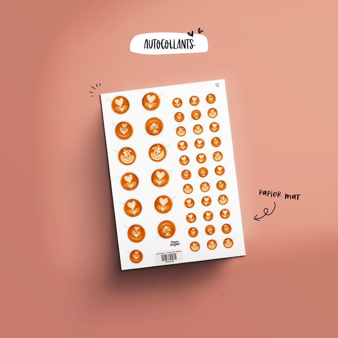 Autocollants - 12.Café Latté / Stickers