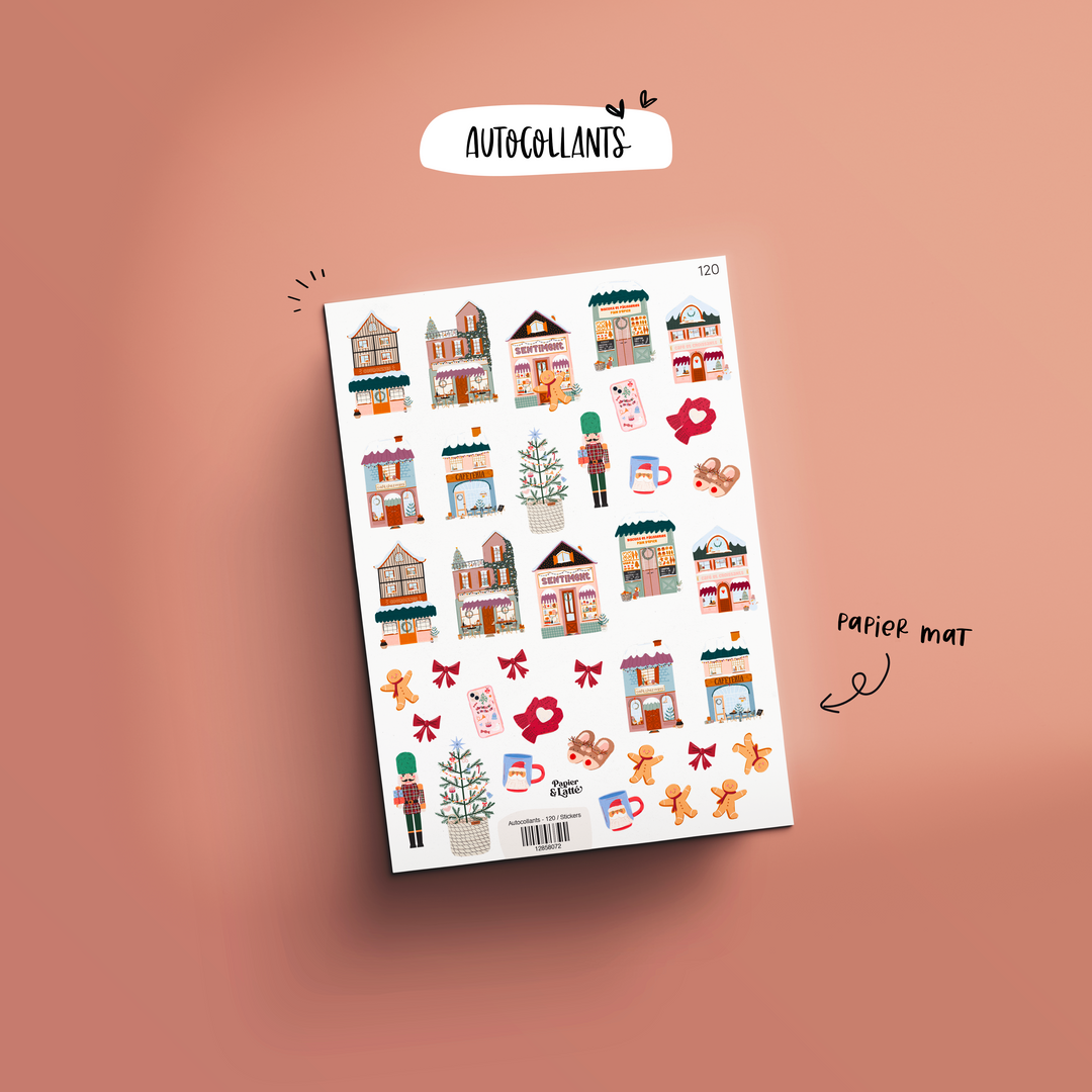 Autocollants - 120. Village de Noël / Stickers