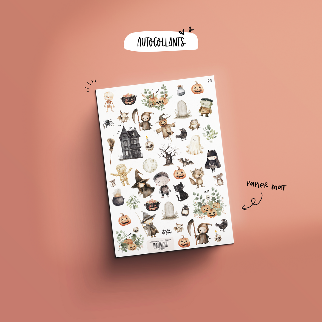 Autocollants - 123. Spooky cutie / Stickers