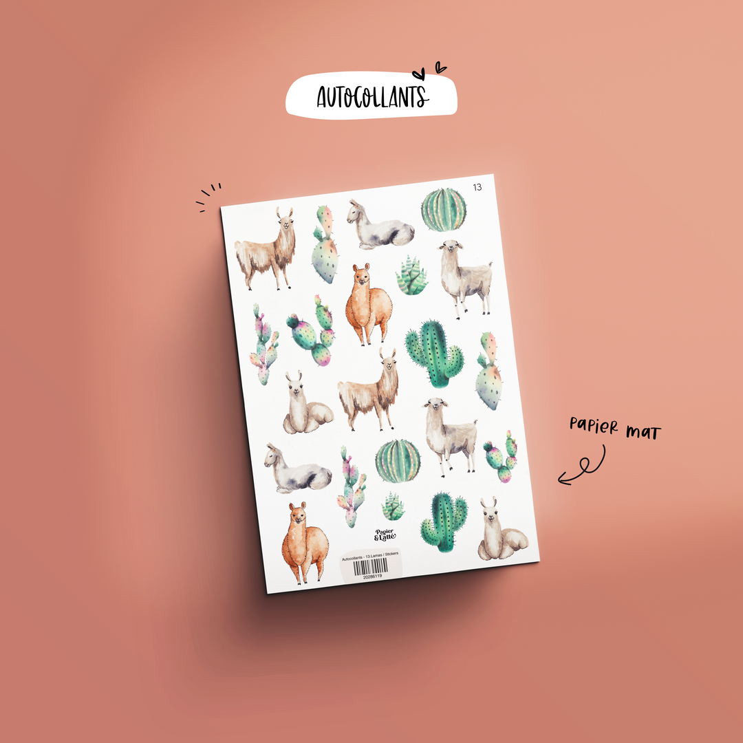 Autocollants - 13.Lamas / Stickers