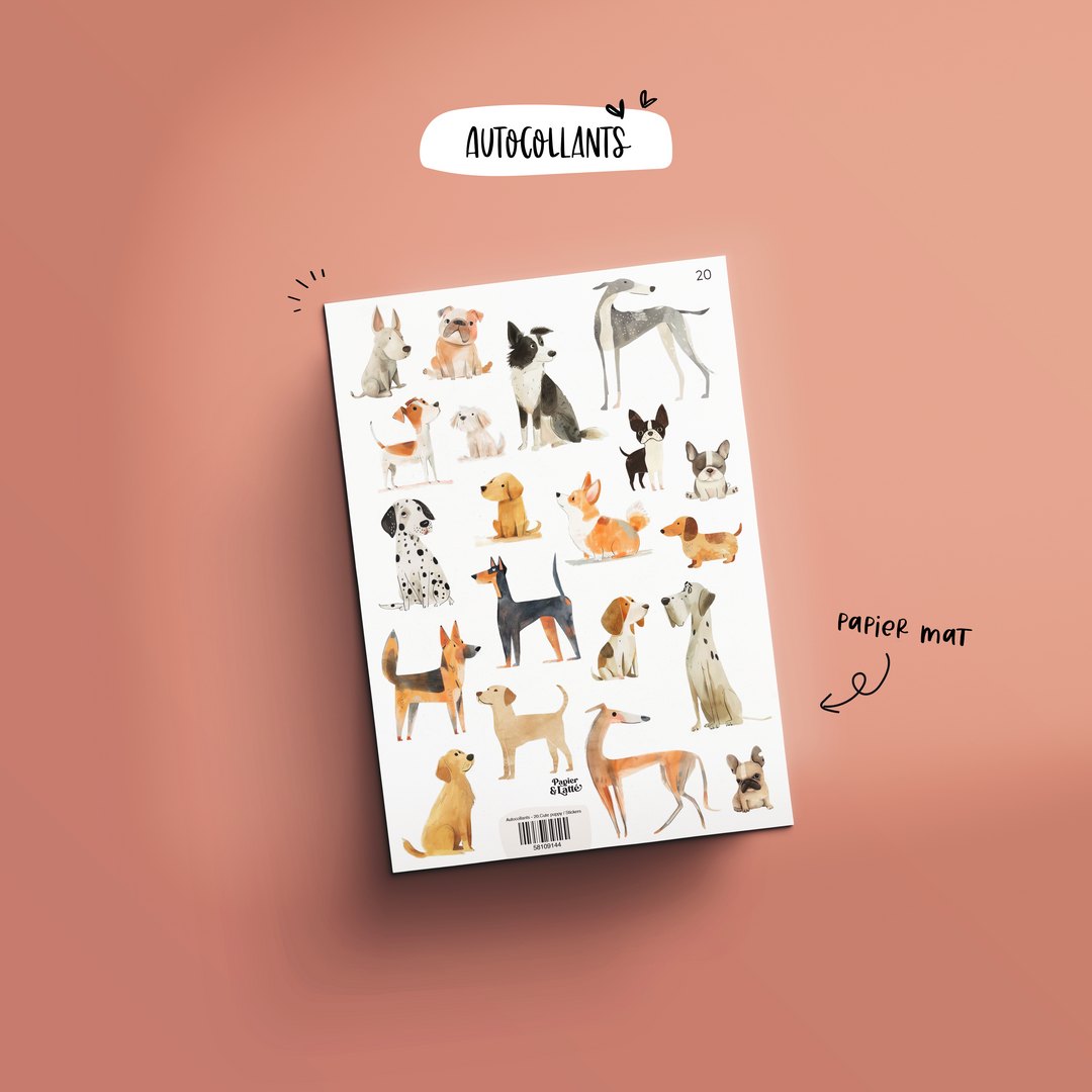 Autocollants - 20.Cute puppy / Stickers