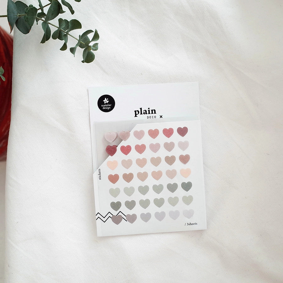 Autocollants - 42 - Plain Deco - Moyens Cœurs opaques / Stickers