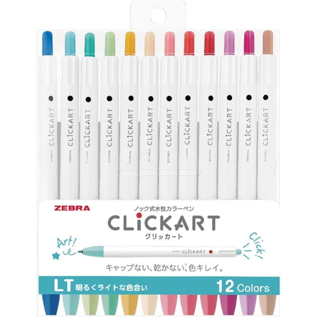 Clickart - Ensemble de 12 couleurs - Couleurs vives