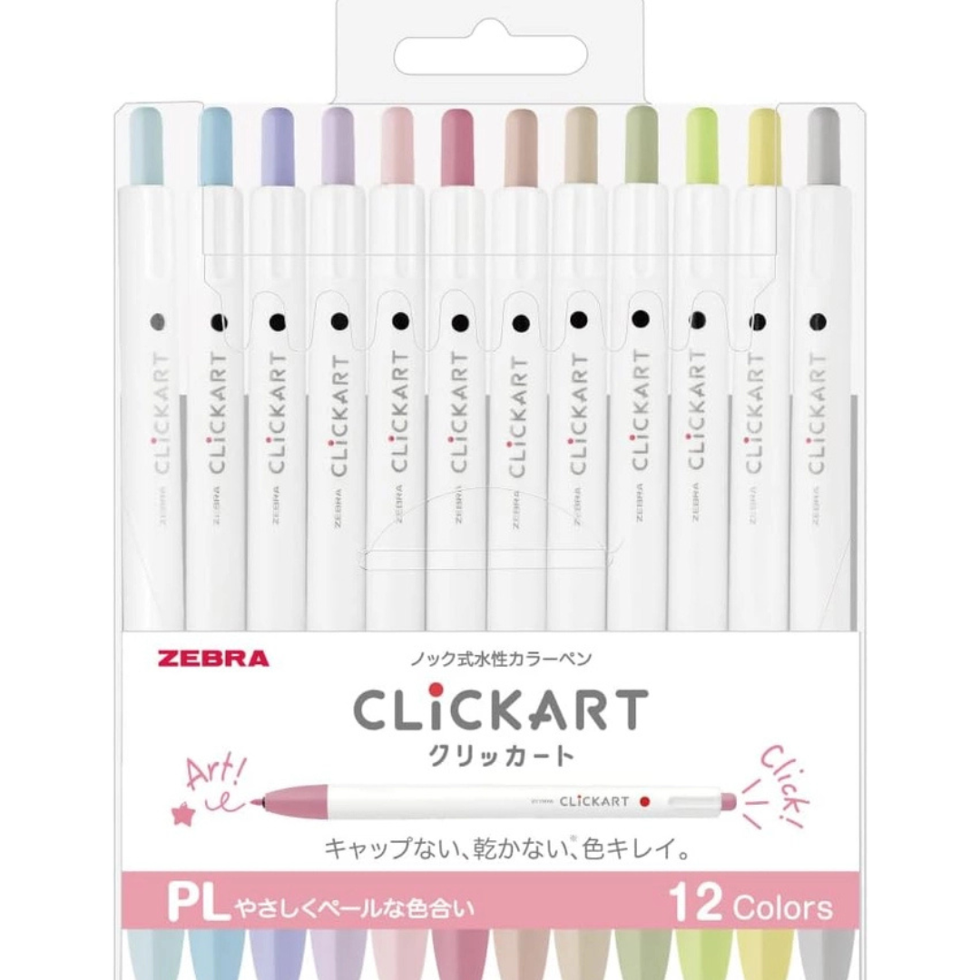 Clickart - Ensemble de 12 couleurs - Couleurs pastels