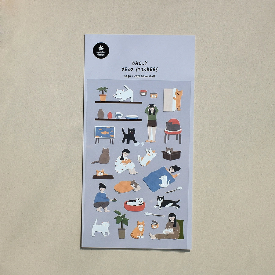 Autocollants - 26 - Les chats ont des employés / Stickers