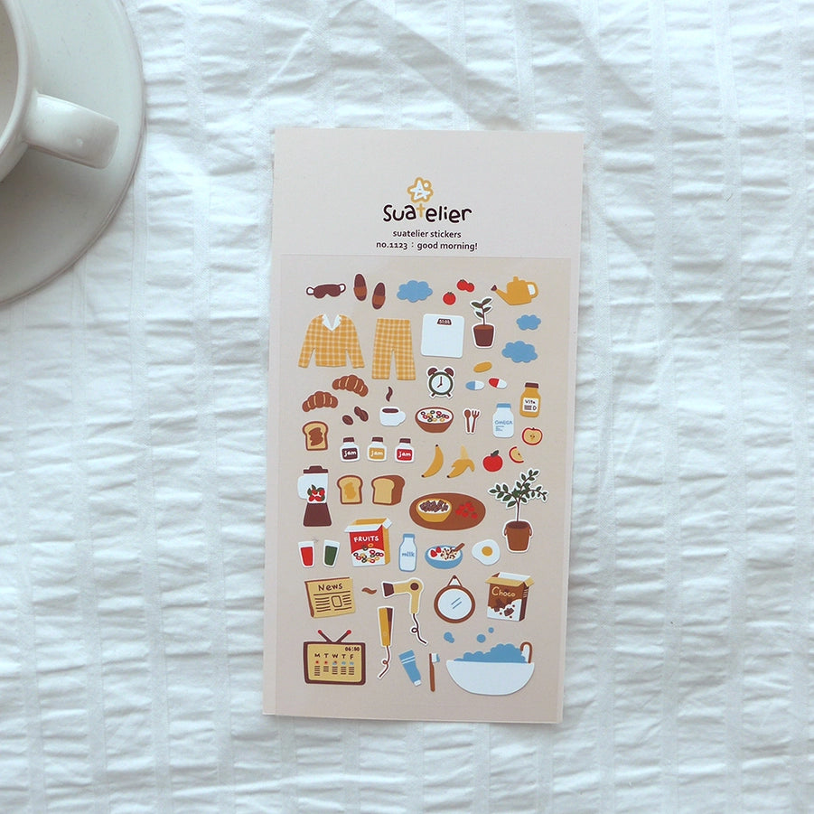 Autocollants - 02- Bon Matin ! / Stickers