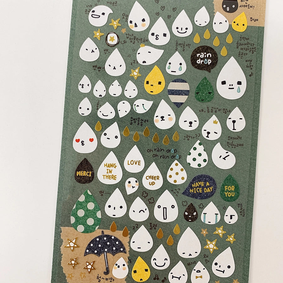 Autocollants - 05 - Goutte de pluie / Stickers