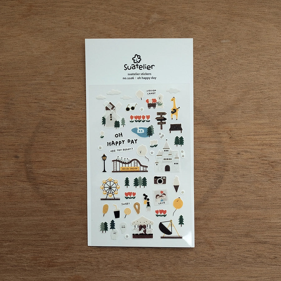 Autocollants - 23 - Le jour heureux / Stickers