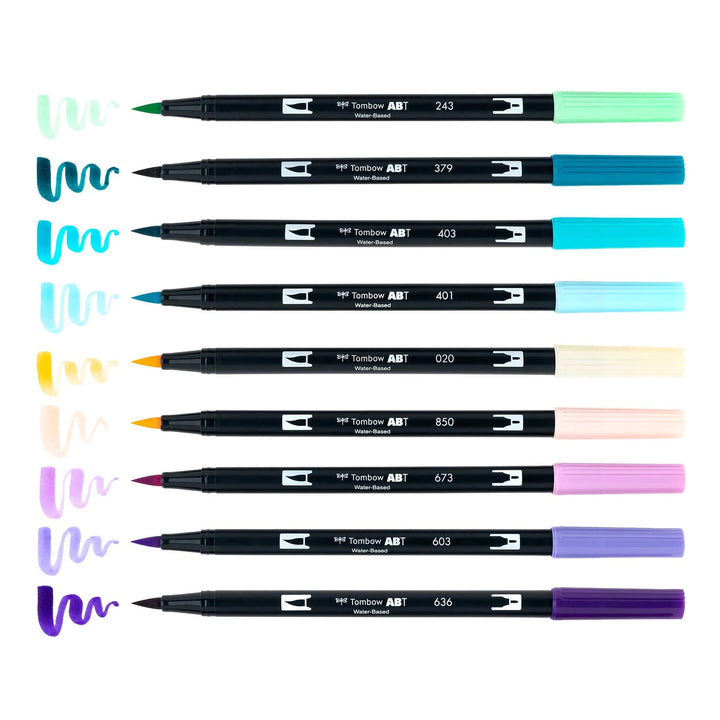 Stylo-pinceau double embout - Sirènes- Ensemble de 10