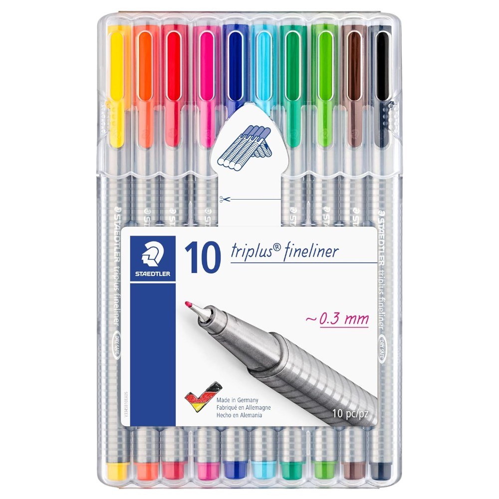 Marqueur Triplus® Fineliner - Pointe extra fine - Ensemble de 10