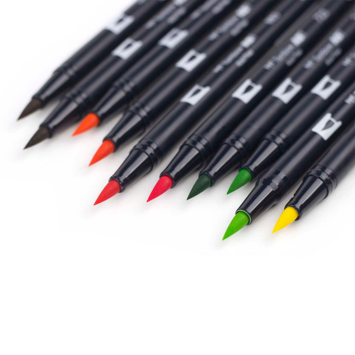 Stylo-pinceau double embout - CItron - Ensemble de 10
