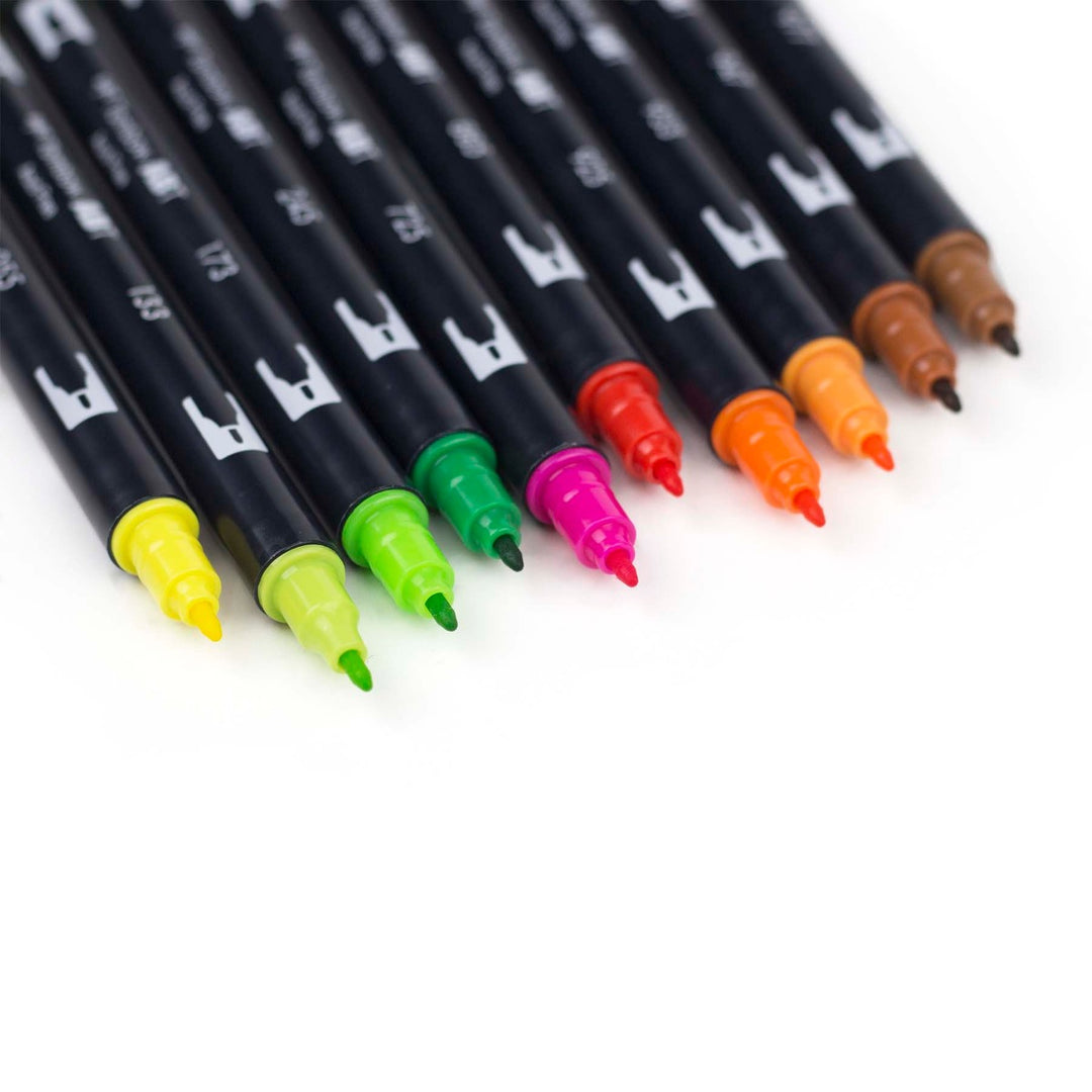 Stylo-pinceau double embout - CItron - Ensemble de 10