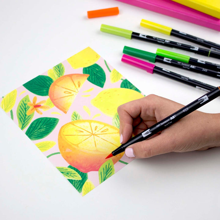 Stylo-pinceau double embout - CItron - Ensemble de 10