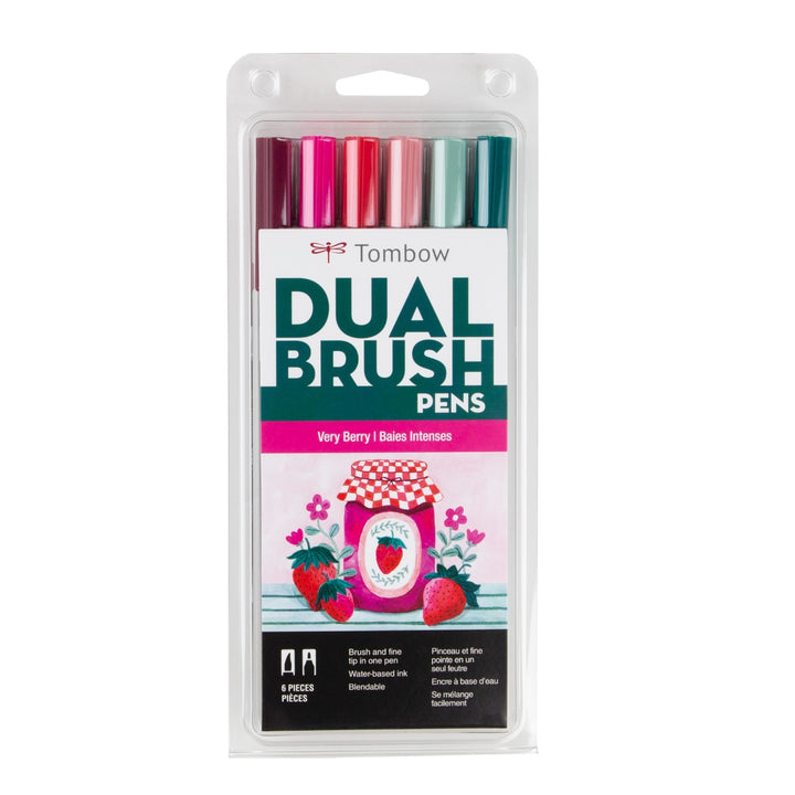 Stylo-pinceau double embout - Baies Intenses - Ensemble de 6