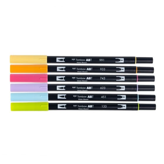 Stylo-pinceau double embout - Sorbet Yay - Ensemble de 6
