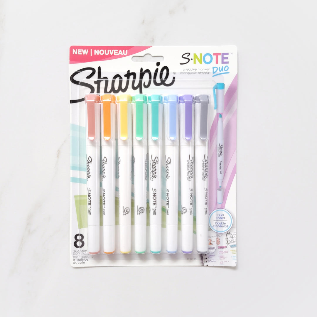 Marqueur S-Note double pointe Sharpie - Ensemble de 8