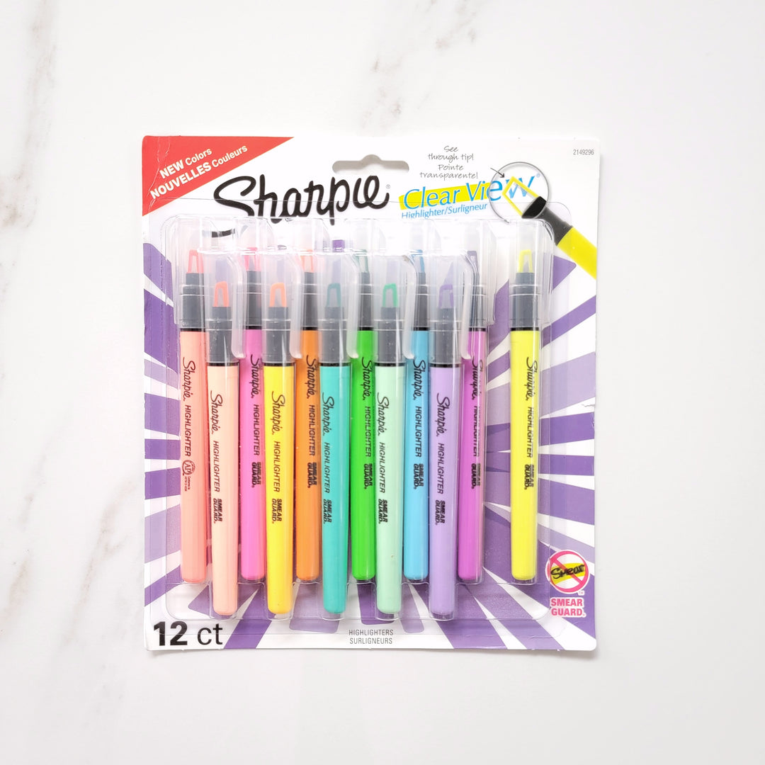 Surligneur Sharpie Clear View - Ensemble de 12
