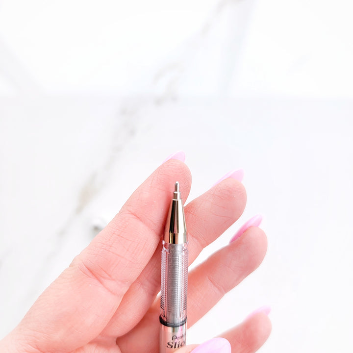 Stylo gel encre métallique - Argent - Slicci™ *Pour post-it noir*