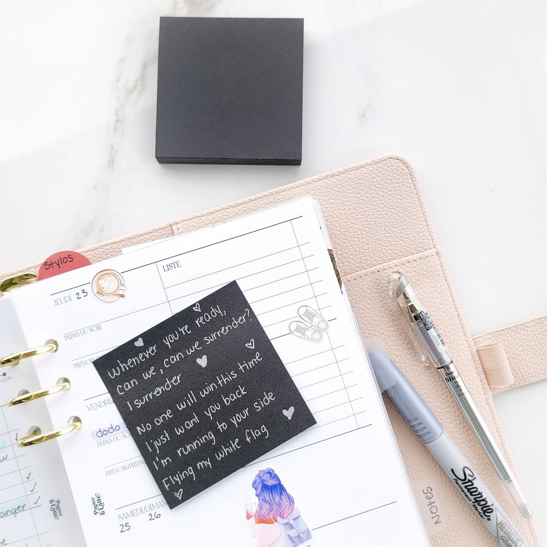 Stylo gel encre métallique - Argent - Slicci™ *Pour post-it noir*