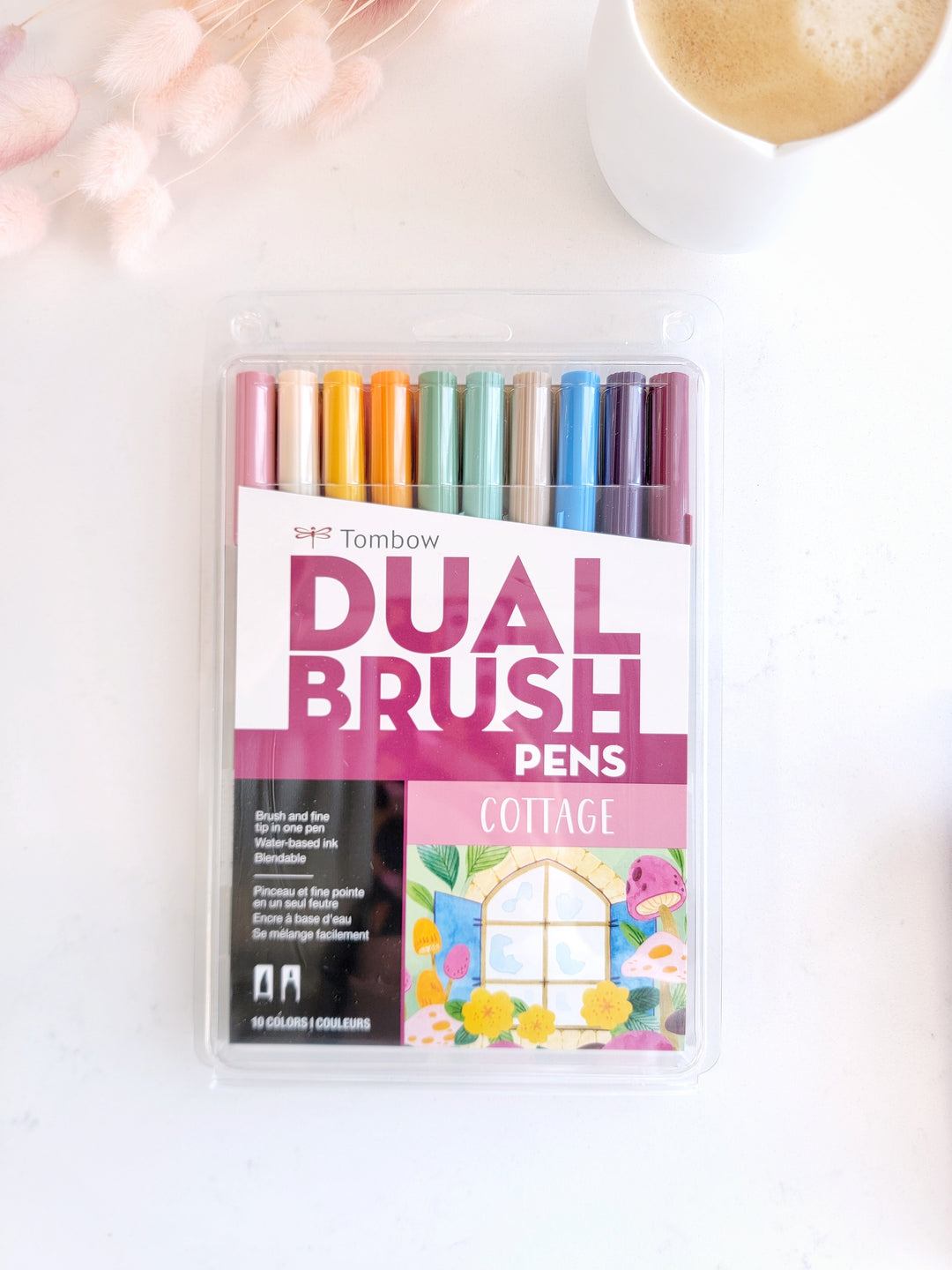 Stylo-pinceau double embout - Maison de campagne - Ensemble de 10