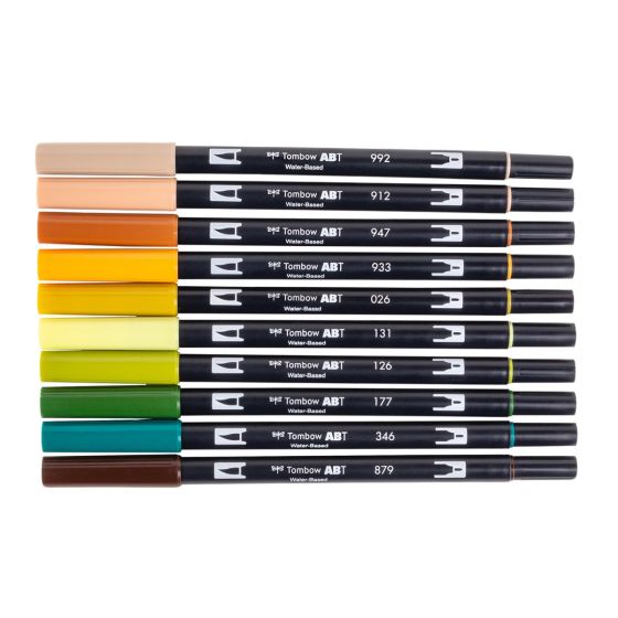 Stylo-pinceau double embout - 70's - Ensemble de 10