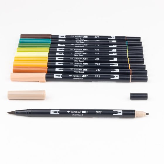Stylo-pinceau double embout - 70's - Ensemble de 10
