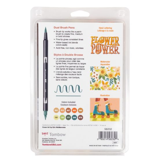 Stylo-pinceau double embout - 70's - Ensemble de 10