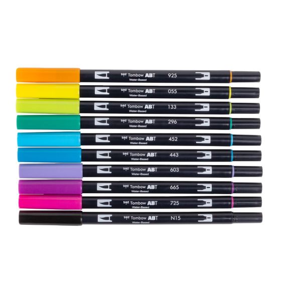 Stylo-pinceau double embout - 80's - Ensemble de 10