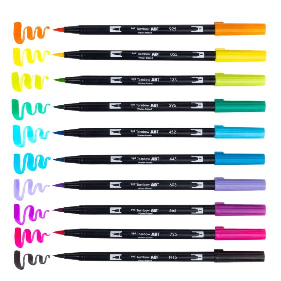 Stylo-pinceau double embout - 80's - Ensemble de 10