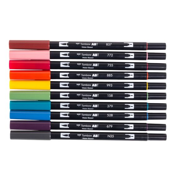 Stylo-pinceau double embout - 90's - Ensemble de 10