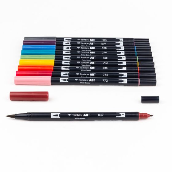 Stylo-pinceau double embout - 90's - Ensemble de 10