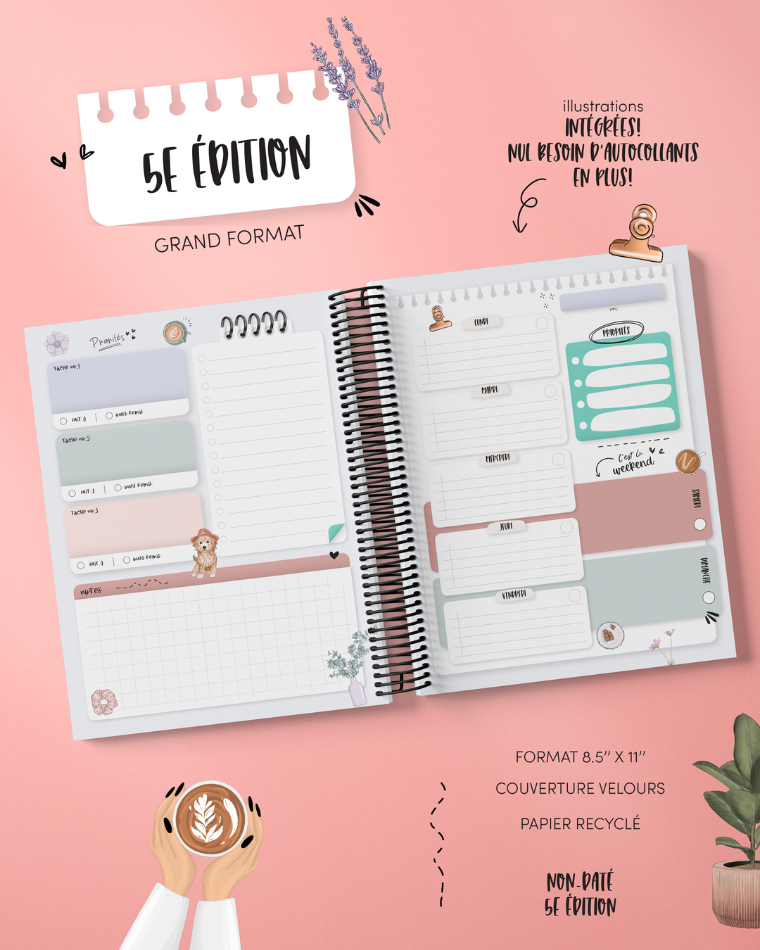 Agendas 8,5 x 11 po - 5e édition