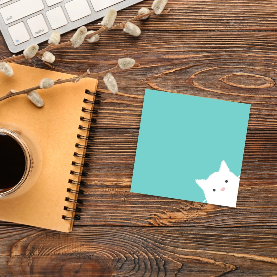 Bloc-notes autocollants - Post-it - Chat Curieux