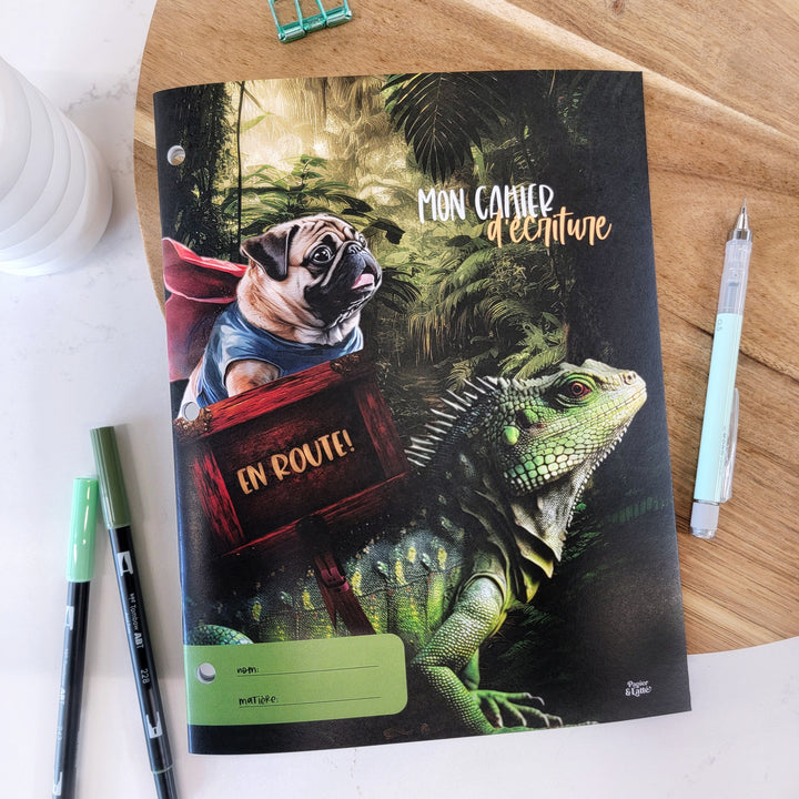 21 Super-chien à dos d'iguane -  Cahier d'écriture