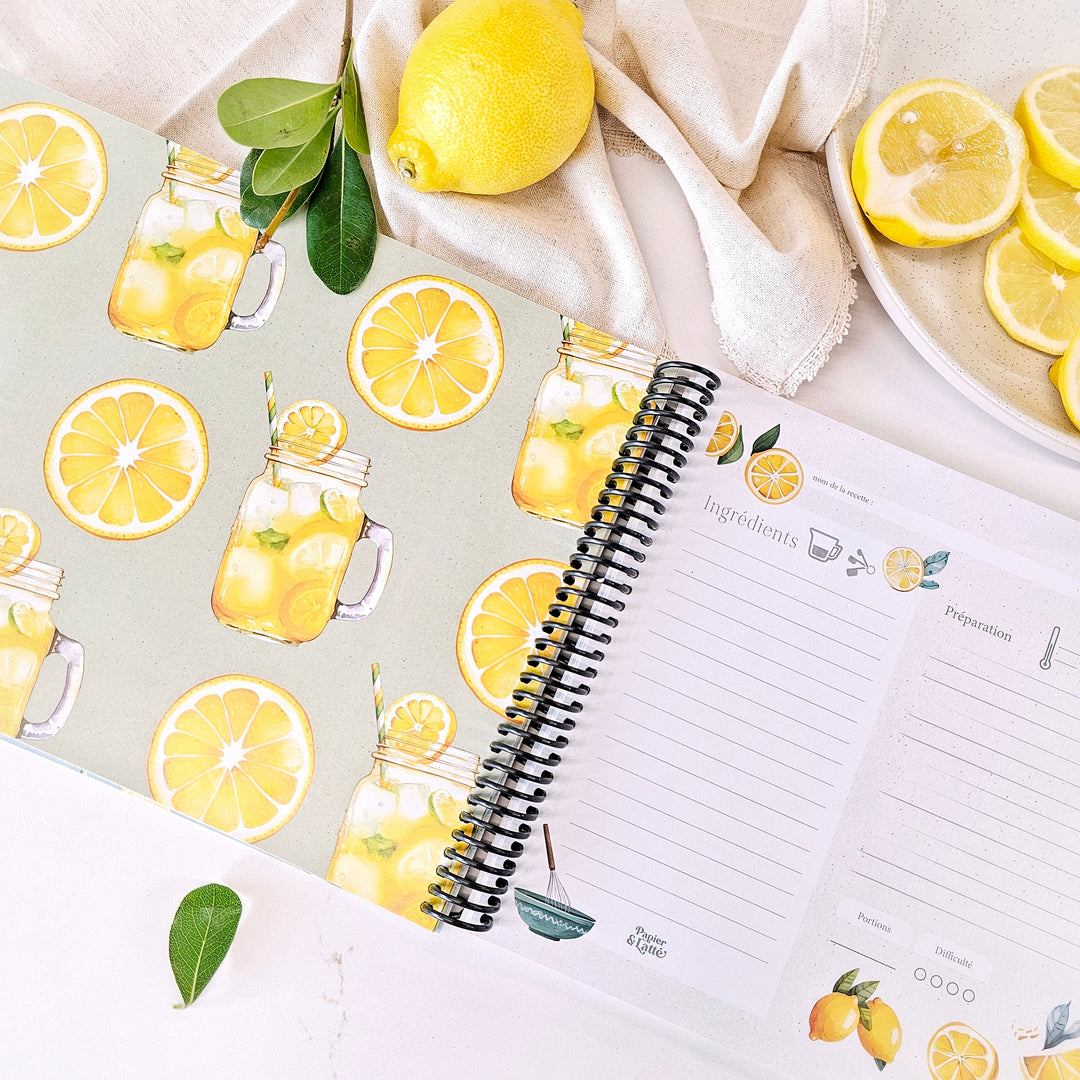 Livre de recettes avec rabats - Citrons