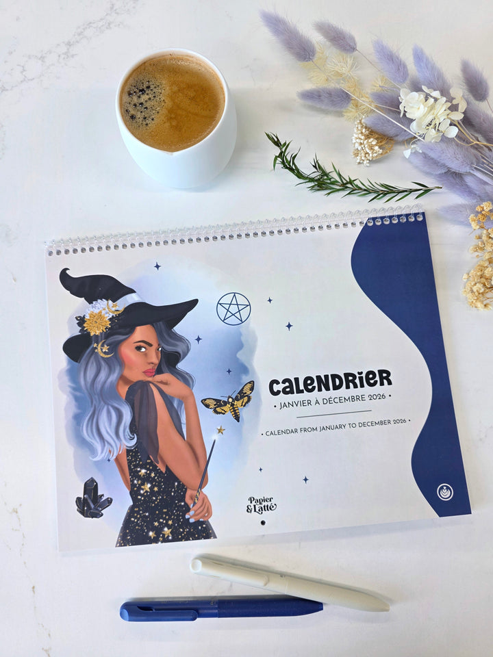 05 - Calendrier mural 2026 - Lunaire - Bilingue