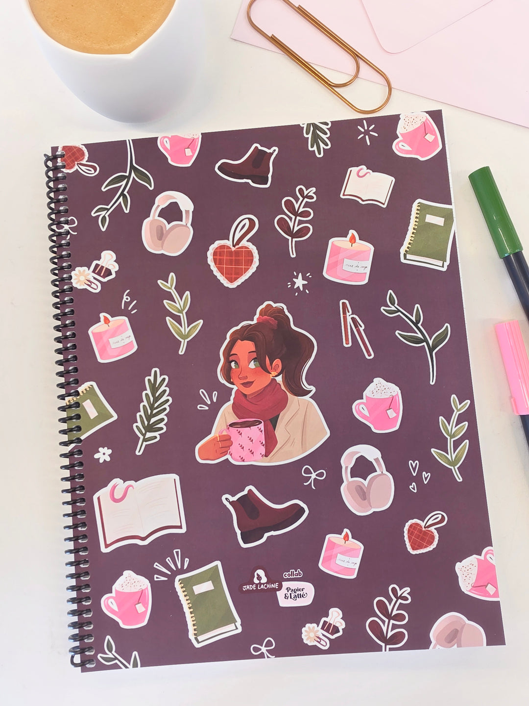 Cahier de notes - 52 - Collab Jade Lachine x Papier &amp; Latté