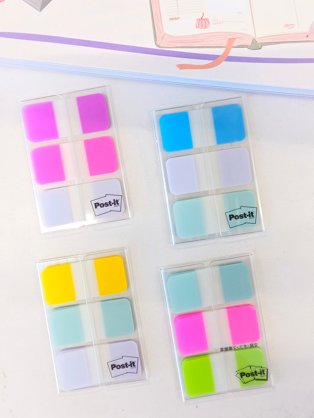 Onglets adhésifs colorés