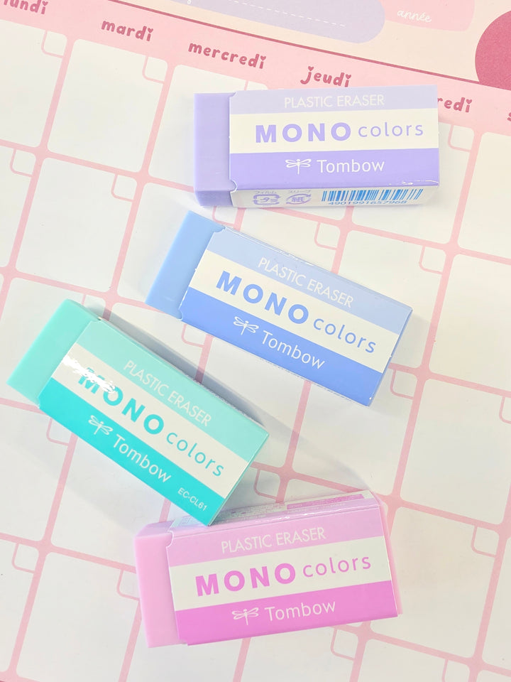Gomme à effacer - couleurs pastels