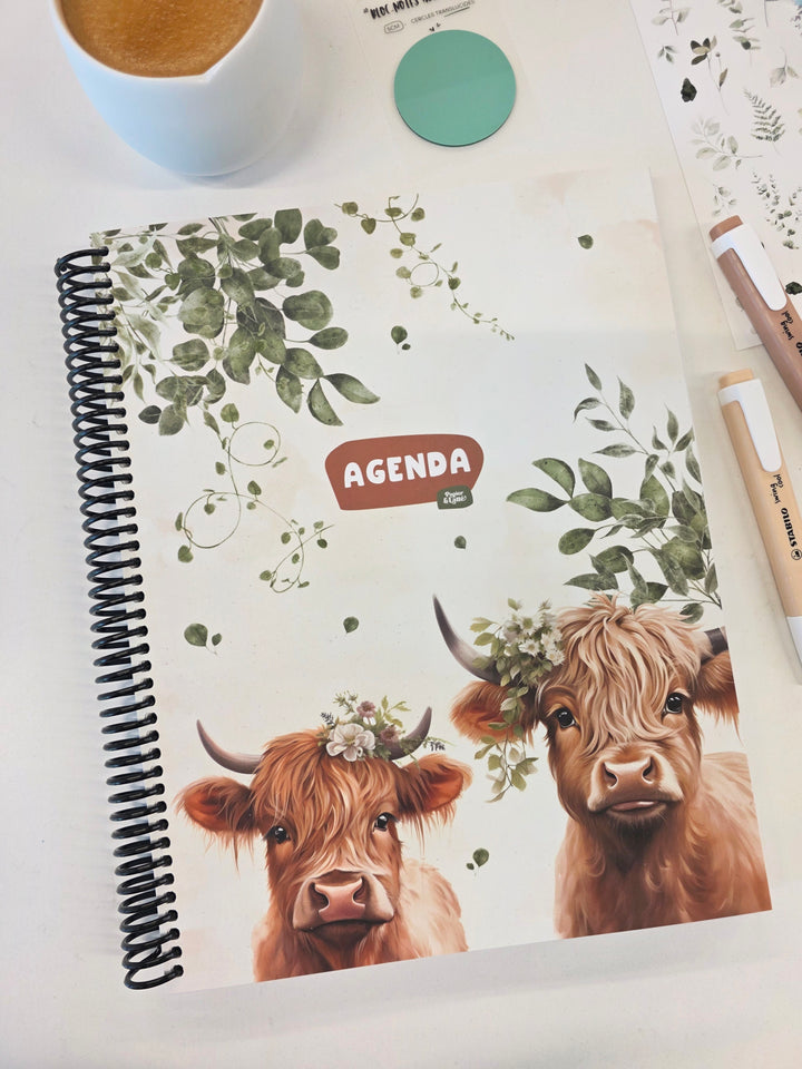 Agenda 8,5 x 11 po - Hebdomadaire non-daté - La Colorée Verticale - 15