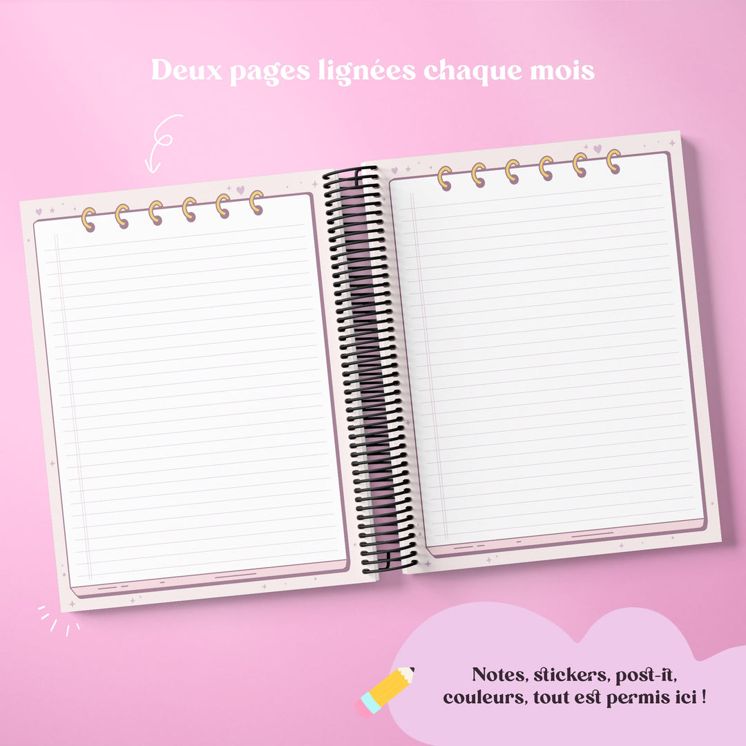 Agenda mensuel - Kawaii