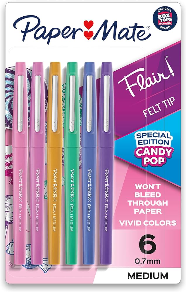 Stylo à pointe feutre 0.7mm Flair Couleurs Bonbon