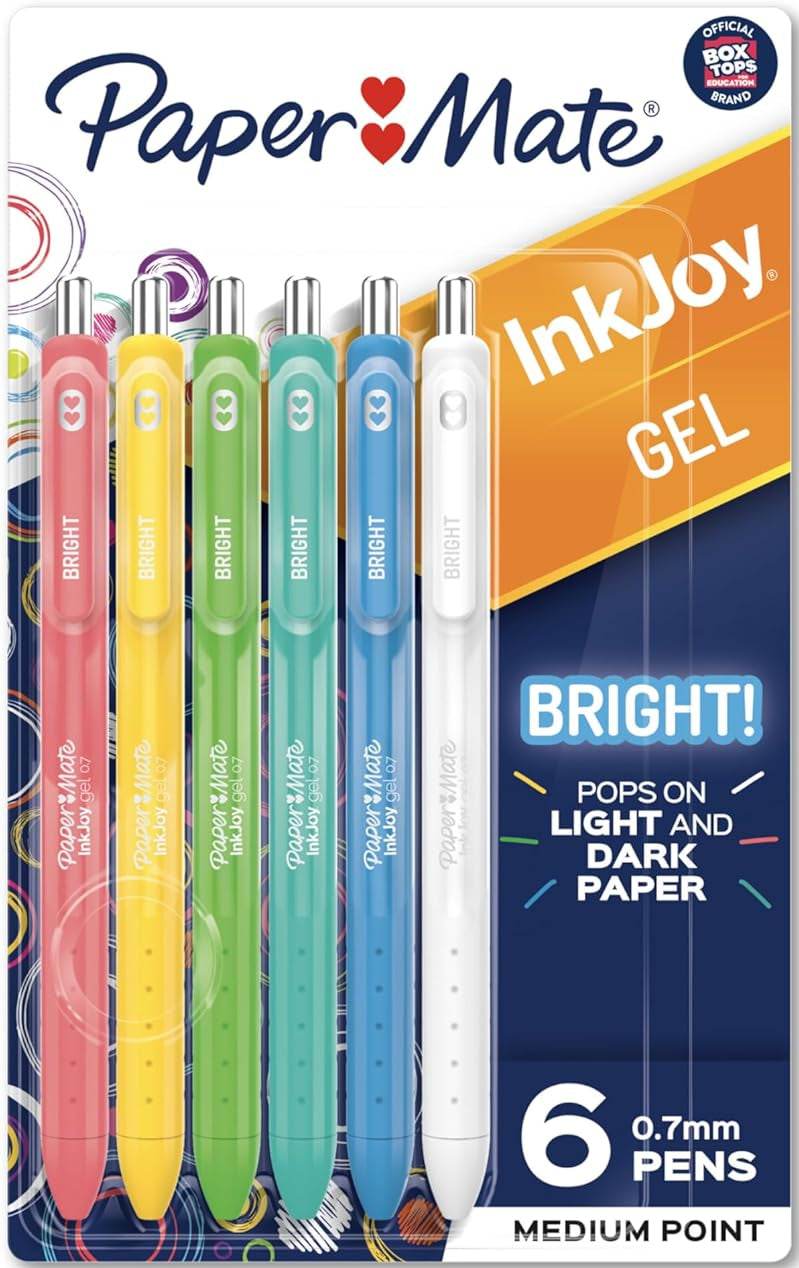 Stylo à bille rétractable InkJoy® gel - Paquet de 6 - Brillant