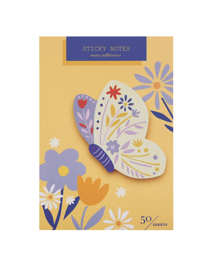 Notes autocollantes - Papillon - 50 feuilles