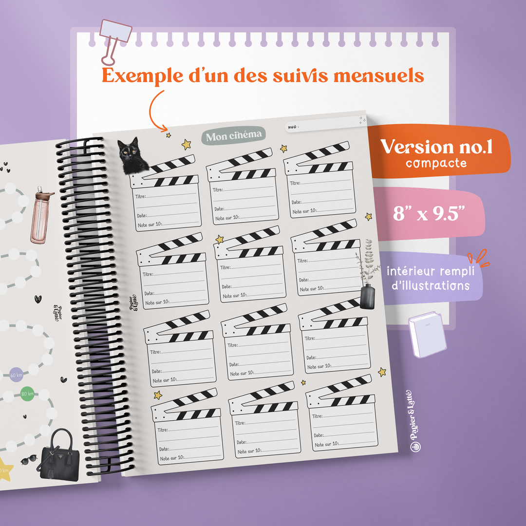 Cahier de suivis personnels - Format compact avec illustration - F - Bouquet Printanier