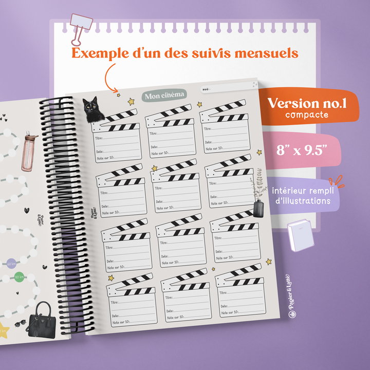 Cahier de suivis personnels - Format compact avec illustration - F - Bouquet Printanier