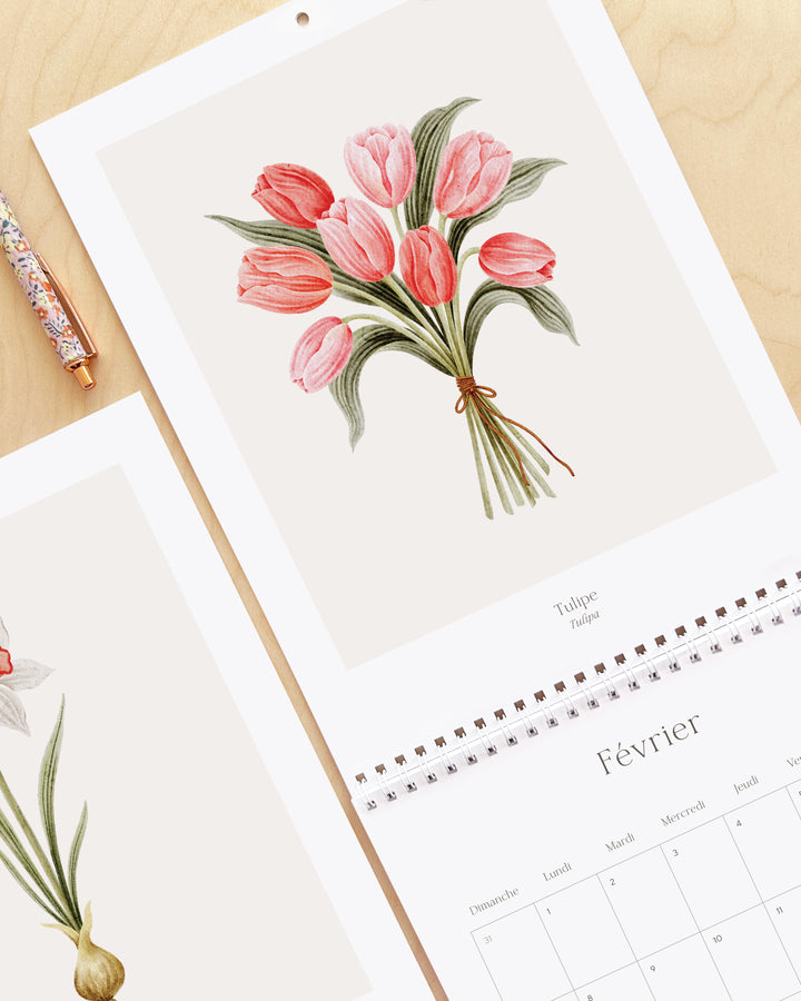 Calendrier 2027 - Douceur Florale - illustrée par Marie-Lise