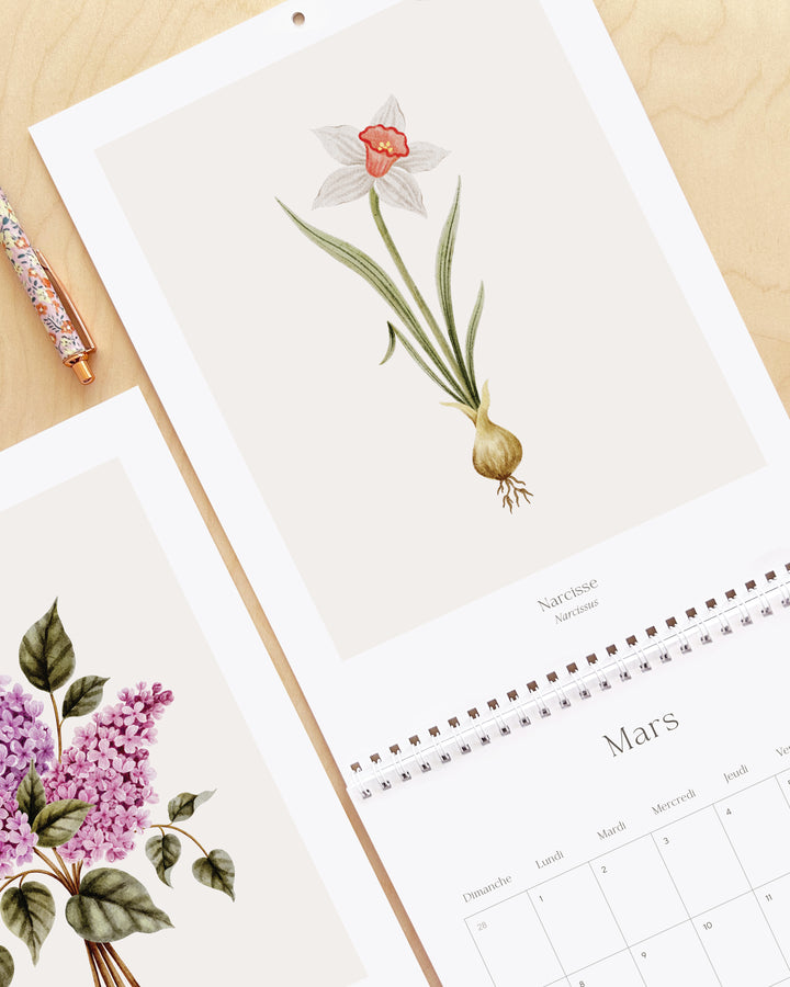Calendrier 2027 - Douceur Florale - illustrée par Marie-Lise