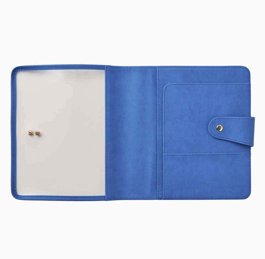 Folio transparent pour agenda 7``x 9`` - Bleu royal