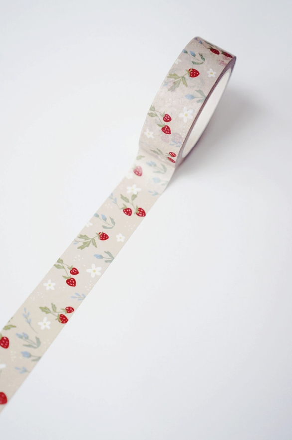 Ruban Washi Tape - Adorable illustration de fraise
